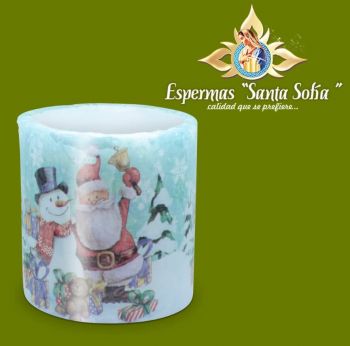 Vela Fanal navideño redondo pequeño
