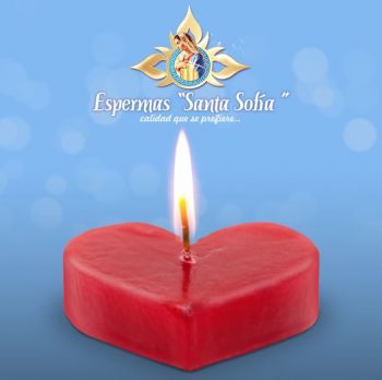 Vela flotante corazón mediana