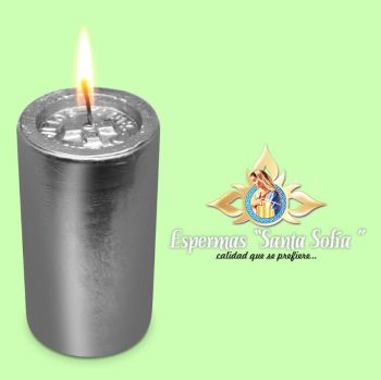 Velón 7 1/2 Plateado