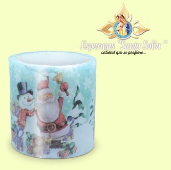 Vela Fanal navideño redondo pequeño