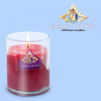 Velón vidrio mediano